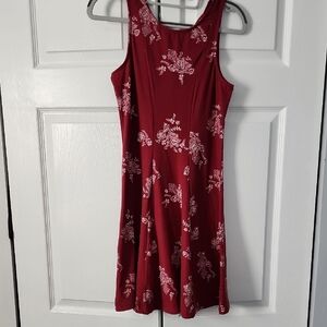 Mudd Burgundy Floral Mini Dress